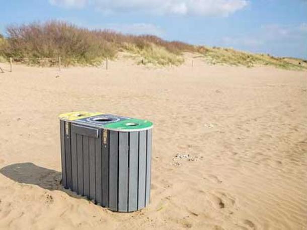 station de tri flux "catamaran" - tri selectif - plastique recycle