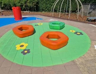 "lot de 3 bancs alpha ""orange"""