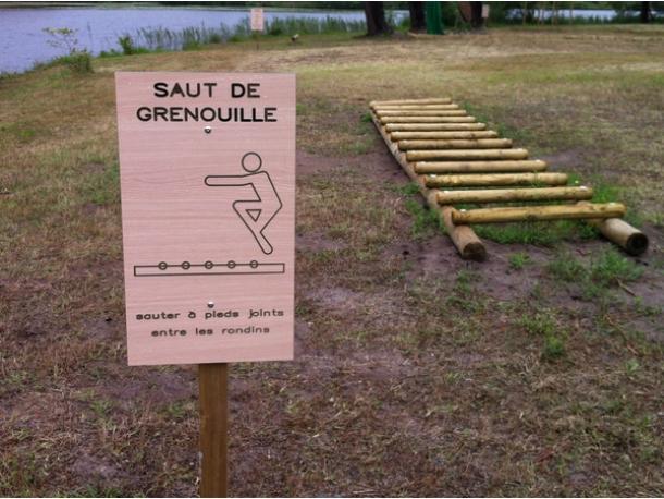 parcours sportif - sauts de grenouille