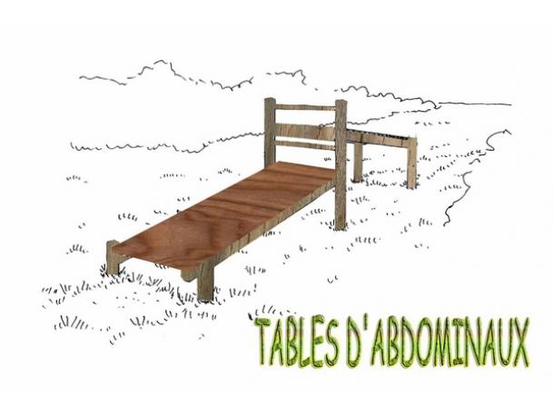 parcours sportif - tables abdominaux 2 niveaux