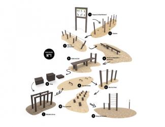 pack 1 - parcours sportif- plastique recycle