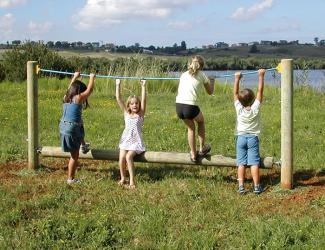 parcours aventure eco - rouleau d'equilibre defi - 3/12 ans