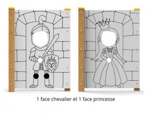 panneau double chevalier et princesse - 1/6 ans