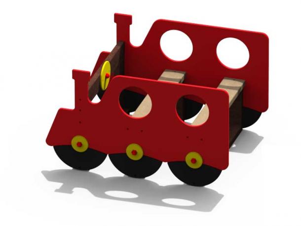 petite locomotive rouge plastique recycle gp 25a 1/12 ans
