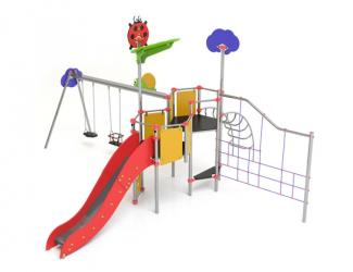 structure le petit jardin et sa balancoire acier - 3 ans et +