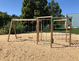 "jeu a grimper ""boundao"" avec portique - 3/12 ans"