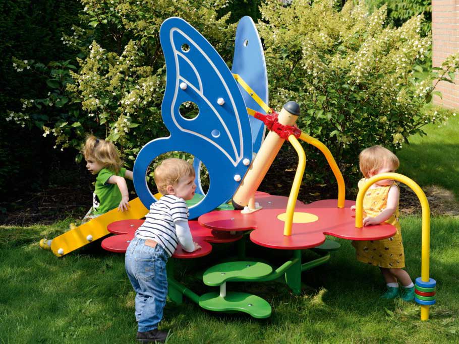 LE JARDIN DES PAPILLONS - 1/3 ANS  Acodis, Structures tout petits : LE  JARDIN DES PAPILLONS - 1/3 ANS - Structures pour aires de jeux enfants