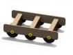 TRAIN AXEL WAGON BEIGE EN PLASTIQUE RECYCLE GP 25bb 1/12 ANS