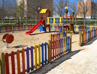 cloture de parc colore l 2m- lisses et barreaux