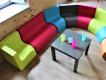 BANQUETTE ARC EN CIEL - 3 PL - MATERNELLE