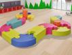 BANQUETTE PUZZLE COURBÉE - MATERNELLE 2/8 ANS