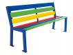 BANC ARC EN CIEL - 4 LAMES - MATERNELLE