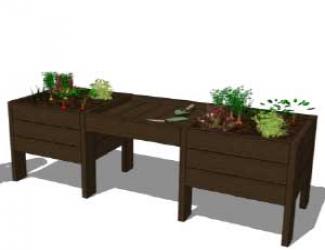 option table de rempotage entre 2 mini jardins
