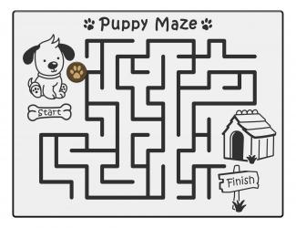 panneau de jeu - labyrinthe puppy / 2 ans et +