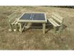 TABLE ARDOISE + BANCS LIZARD - 8 PL