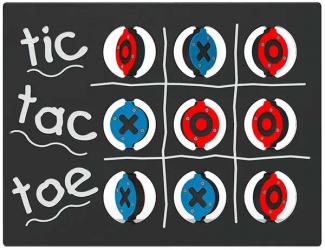 panneau de jeu morpion / tic tac toe / oxo / 2 ans et +