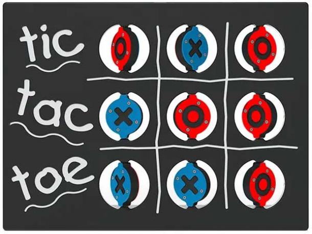 panneau de jeu morpion / tic tac toe / oxo / 2 ans et +