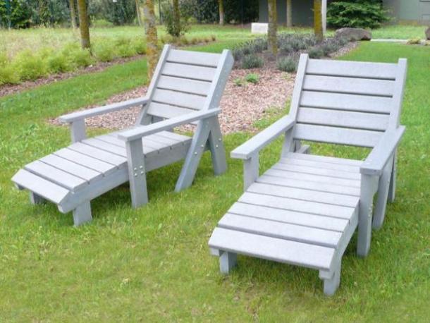 chaise longue confort en plastique recycle - ado/adulte