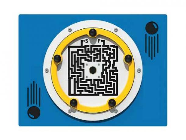 panneau de jeu labyrinthe ludique avec bille - 2 ans et +