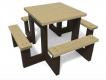 TABLE PIM POM PRIMAIRE EN PLASTIQUE RECYCLE
