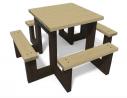 TABLE PIM POM PRIMAIRE EN PLASTIQUE RECYCLE