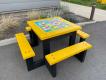 TABLE PIM POM JEUX COLOR PRIMAIRE EN PLASTIQUE RECYCLE
