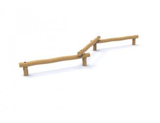 poutre d'equilibre triple 4.68 m en robinier - 3/12 ans