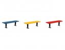 BANQUETTE BILBA COLOR MATERNELLE - ACIER ET PLASTIQUE RECYCLE