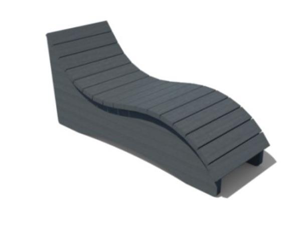 chaise longue detente en plastique recycle - ado/adulte
