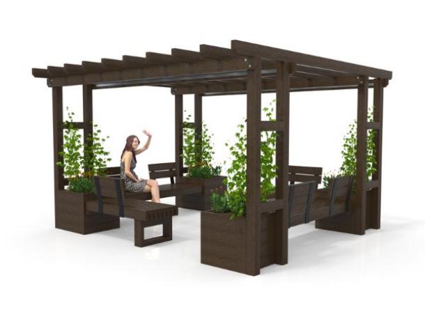 pergola en plastique recyclé