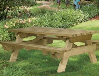 table pique-nique balladin pmr bois - a sceller