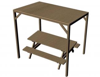 ombriere de table en bois