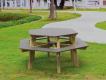 TABLE BANQUETTE HEXAGONALE CHOCO - 6 PL - MATERNELLE