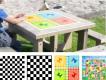TABLE PIM POM JEUX MATERNELLE EN PLASTIQUE RECYCLE