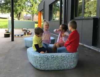 "lot de 3 bancs alpha ""confetti"""