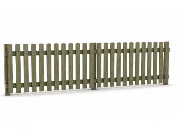 cloture languedoc - panneaux a lattes h 1000 mm