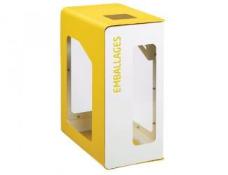 borne de tri selectif vigipirate cubatri emballages - blanc a poser