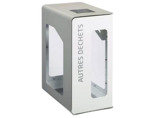 borne de tri selectif vigipirate cubatri autres dechets - blanc a poser
