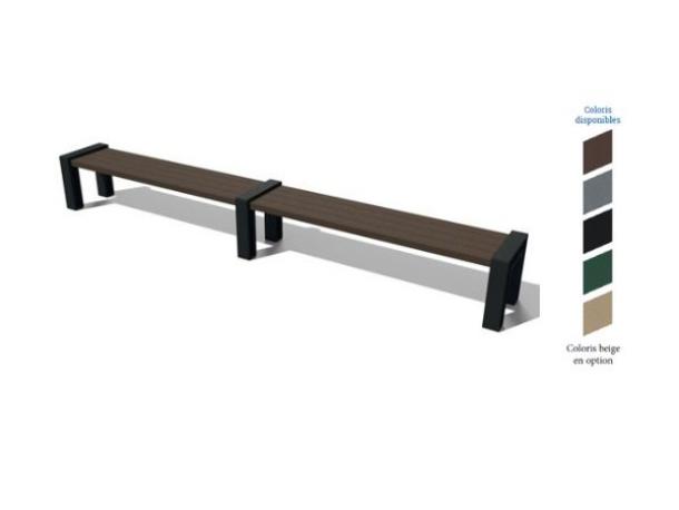 banquette double urbeo en plastique recycle