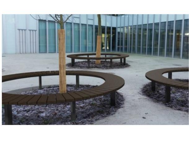 banquette 1/4 de rond ø 2m - gamme contour