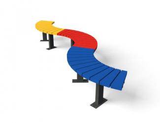 banquette 1/4 de rond ø 2m color - gamme contour