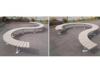 banquette 1/4 de rond ø 3m - gamme contour - ado/adulte