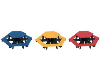 table pique nique color - 6 pl - primaire