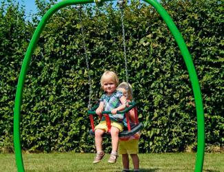 balancoire emee - acier peint - 1 siege bebe - 1/3 ans
