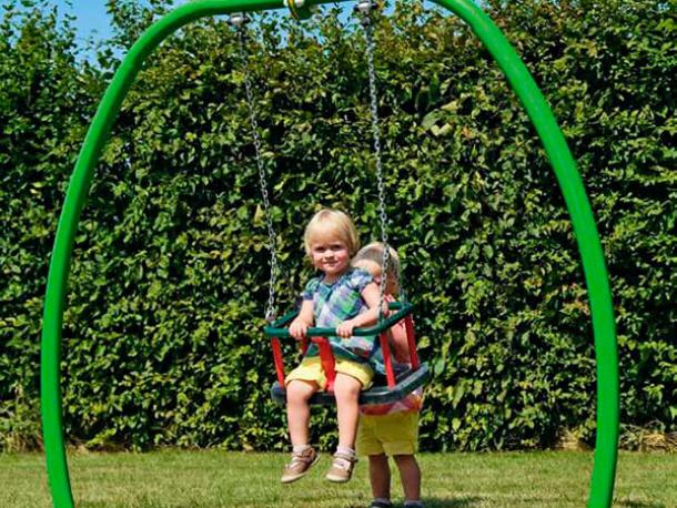 balancoire emee - acier peint - 1 siege bebe - 1/3 ans