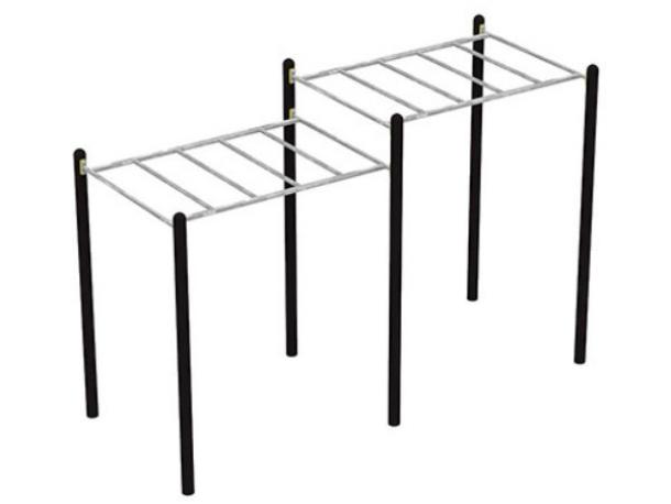 parcours sportif acier - monkey bar 2 niveaux
