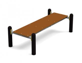 parcours sportif acier - banc abdominaux