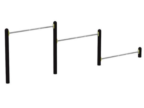 parcours sportif acier - triple barre de flexion