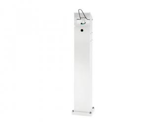 distributeur de gel désinfectant - sanc conteneur dechets - blanc