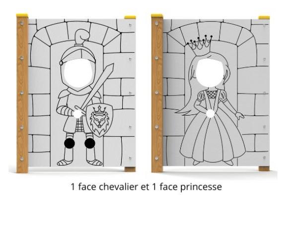 panneau double chevalier et princesse - 1/6 ans